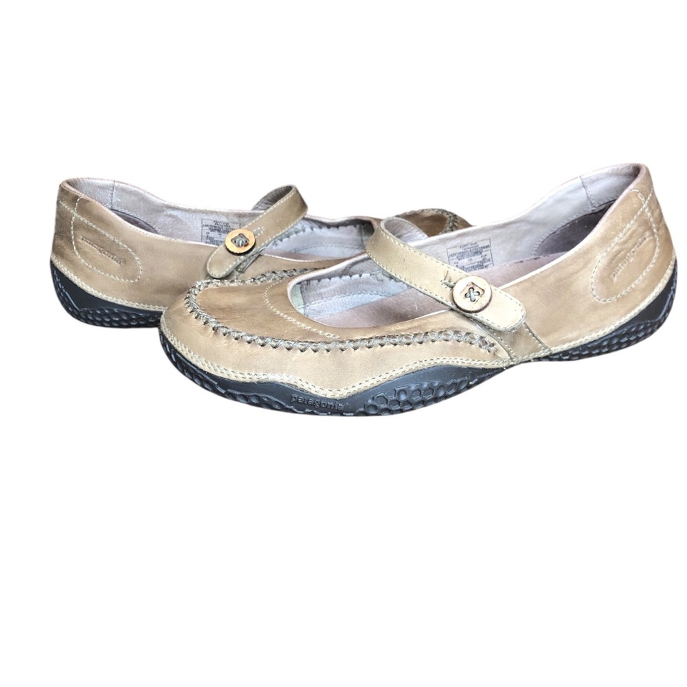 Patagonia Poppy Mary Jane Flats Shoes Size 9 Leather Neutral Outdoor Skywalk